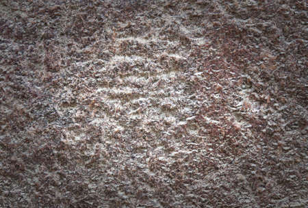 Texture of the old worn red wall with frame