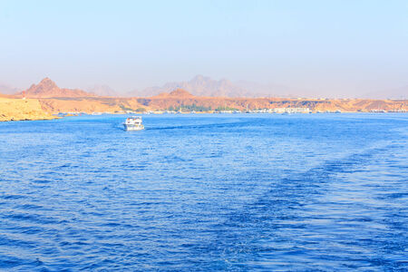 View of the coast of the Red Sea in Egypt