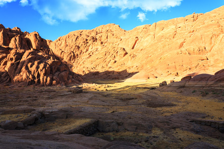 View of the Sinai mountains in the daytime horizontalの写真素材