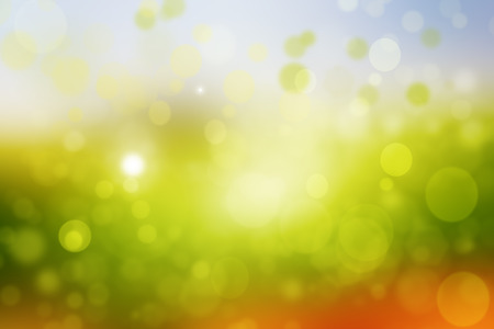 Abstract green background with sunlight and bokeh effectの写真素材