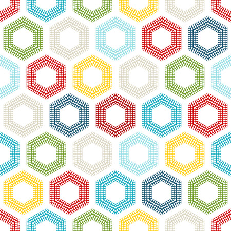 Crochet elements on white background.のイラスト素材