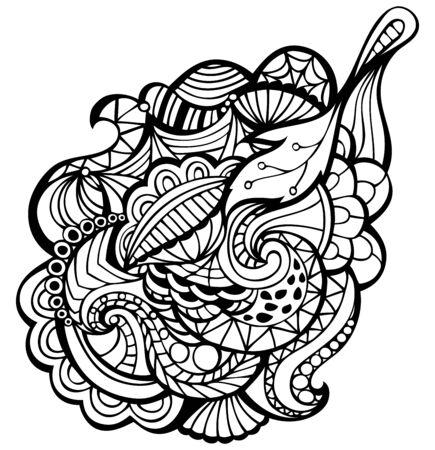 Vintage abstract pattern. Retro hand drawn circles ornament. EPS 8..のイラスト素材