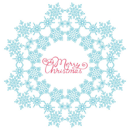 Christmas template. Space for your text. Hand-written text.のイラスト素材