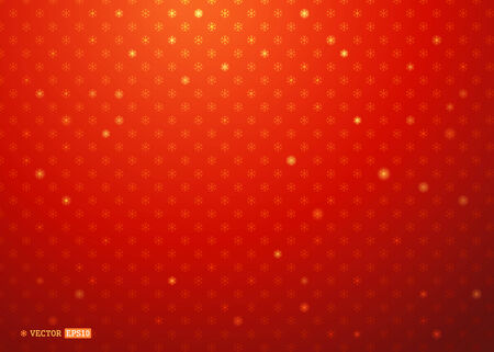 Gold snowflakes on red background. There is place for your text.のイラスト素材