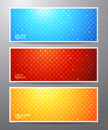 Blue, red and yellow snowflakes backgrounds. There is place for your text.のイラスト素材