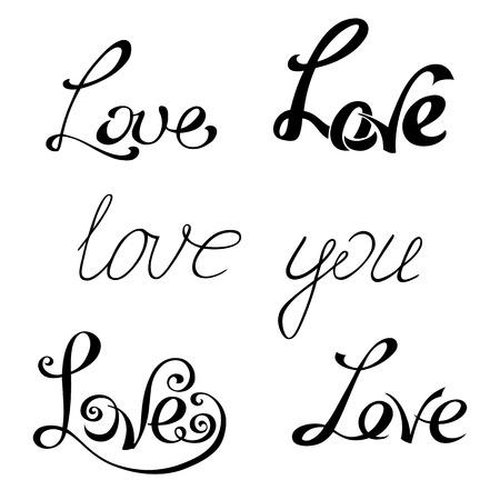 LOVE lettering.のイラスト素材