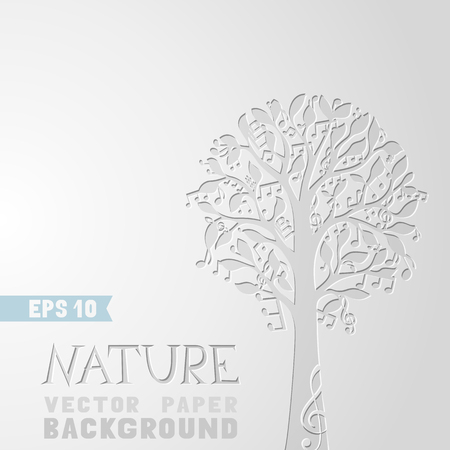 White vector illustration. Music design with blank place for your text.のイラスト素材