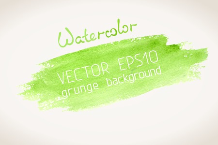 Green grunge stroke isolated on paper background. Grunge abstract background. Vector shape.のイラスト素材