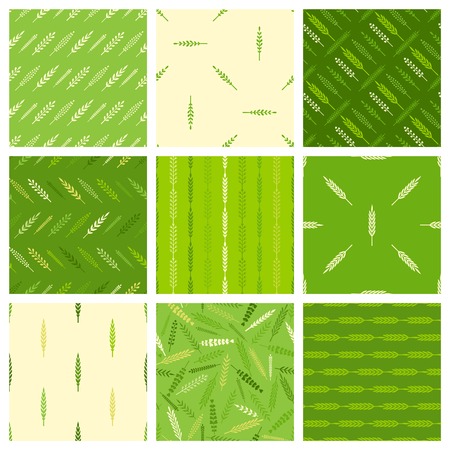 Various leaves. Green spring backgrounds.のイラスト素材