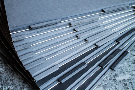 Vinyl strips for laying on the floor. Floor coverings.の写真素材