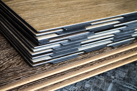 Vinyl strips for laying on the floor. Floor coverings.の写真素材