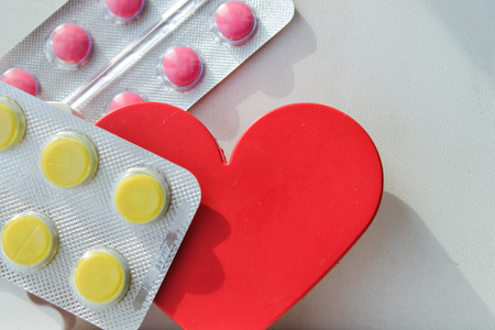 Heart Disease Pills. Treatment and prevention of diseases.の写真素材