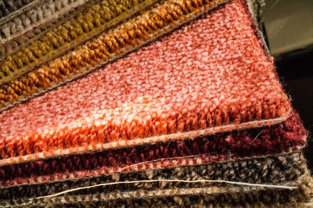 Carpet. Samples of carpet for laying on the floor in the room. Examples of varieties.の写真素材