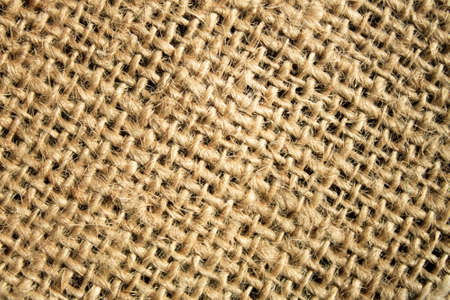 Close-up weaving. Linen thread is woven into fabric.の写真素材