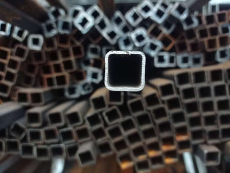 Metal square profile. Geometric profile. Profiled tubular steel products.