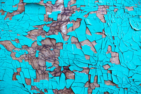 Cracks texture. Deep cracks close up. Old paint is dry and cracked.の写真素材