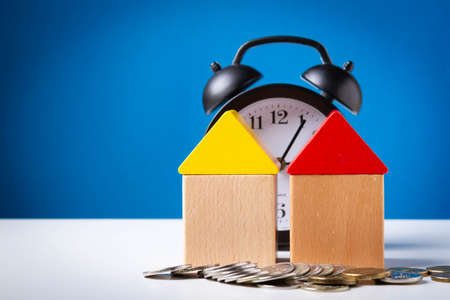 Buying a house on time. Contribution of money for the purchase of housing. Service payment term.の写真素材