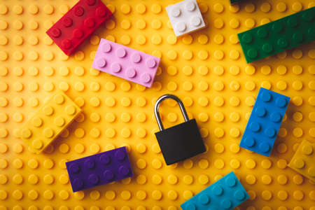 RUSSIA, SAMARA - JUNE 05, 2022:The departure of the lego company. Product ban. Import restriction.