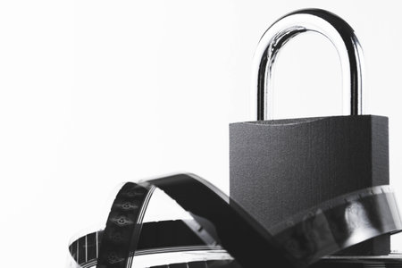 Film rental prohibited. Sanctions list in film production.の写真素材