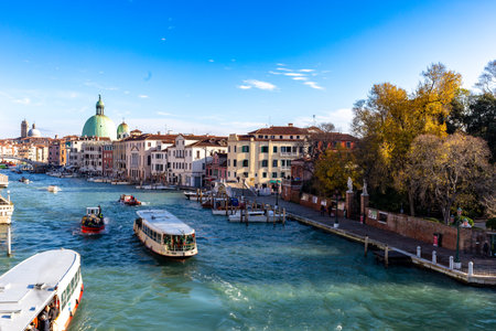 View of the Grand Canal of Venice, in the morning.の写真素材