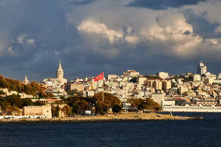 Panoramic view of Istanbul from the Bosphorus, Turkey