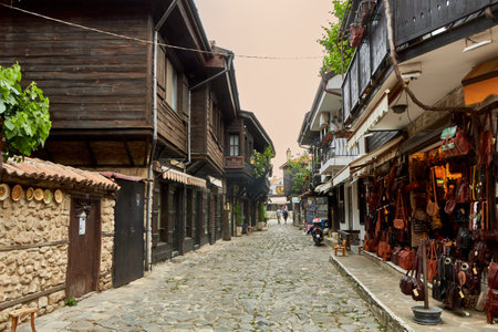 Old street in the old town of Sarajevo, Bosnia and Herzegovinaの写真素材