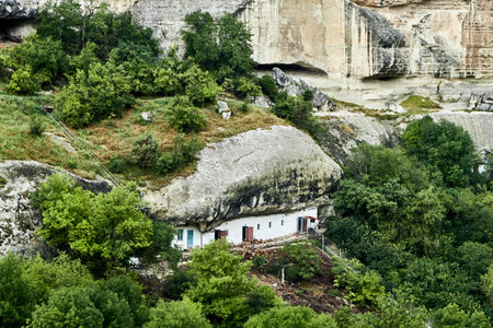 traditional house in the mountainsの写真素材