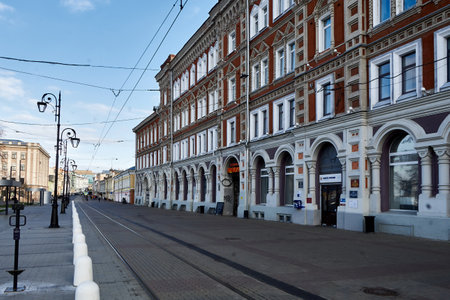 street in the old townの写真素材