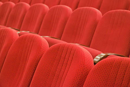 Empty red cinema or theater seats