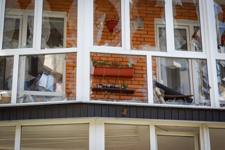 Destruction of Irpin. May, 2022. Irpin, Kyiv region, Ukraine. Russia Ukraine war. Damaged in Irpin...