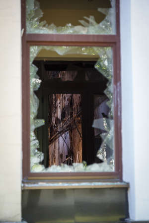 Destruction of Irpin. May, 2022. Irpin, Kyiv region, Ukraine. Russia Ukraine war. Damaged in Irpin...
