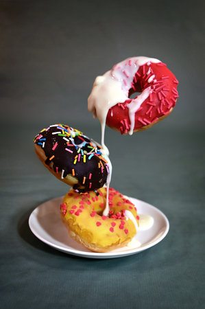 Image of donuts with condensed milk