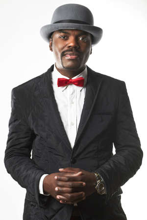 Portrait of a sexy black man in suit
