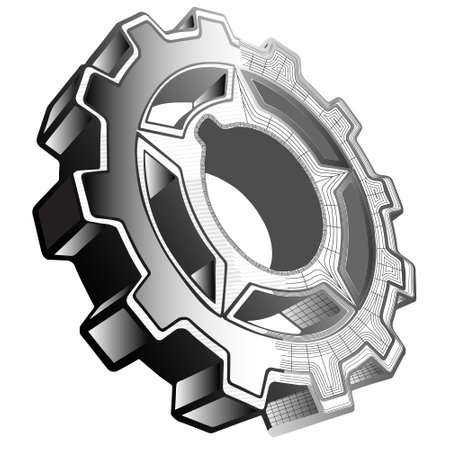 gear tecnick live art fast spinning graphicsのイラスト素材