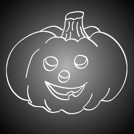 Halloween Pumpkin loop isolated on black backgroundのイラスト素材