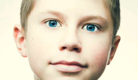 portrait of a boy, teenager isolated on white background