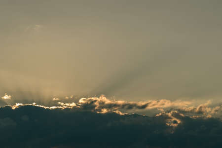 sunset in the evening sky after the rain