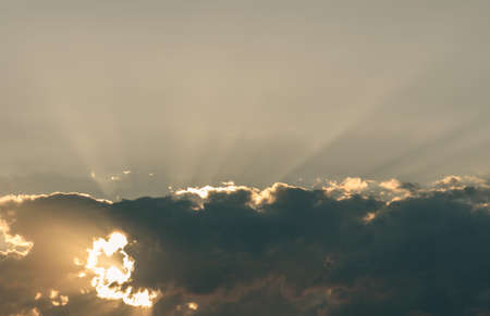 sunset in the evening sky after the rain
