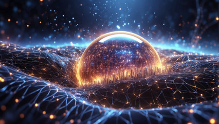 Earth globe enveloped by the worldwide internet web, technical concept. Earth globe covered with worldwide web.の素材