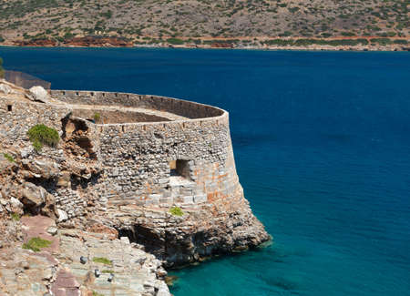 Crete Spinalonga Fortress Greece - Last Active Leprosy Colonyの写真素材