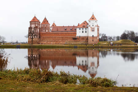 A castle in Mir  Built in 16th century  Is a UNESCO World Heritage site in Belarusのeditorial素材