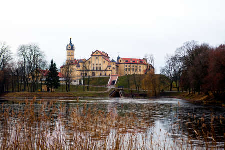 View to the Nesvizh Castle in Belarusのeditorial素材