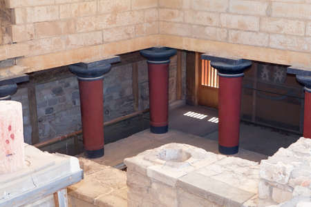 Knossos palace at Crete, Greece, is the largest Bronze Age archaeological site on Creteの写真素材