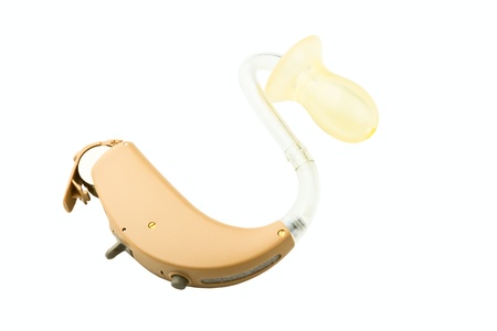 The hearing aid isolated on a white background