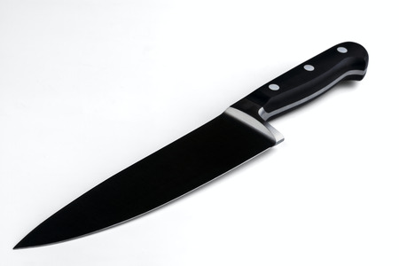 steel cook knife isolated on a white background