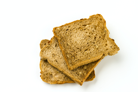 sliced fresh bread isolated on white background