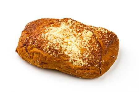 fresh bun isolated on white backgroundの写真素材