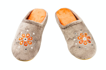 female slippers isolated on white background