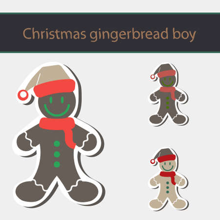 Gingerbread Man Cookie Vector Illustration.のイラスト素材