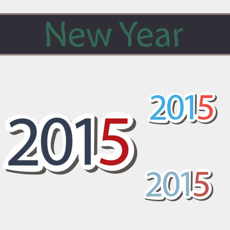Vector Happy New Year 2015 colorful.のイラスト素材